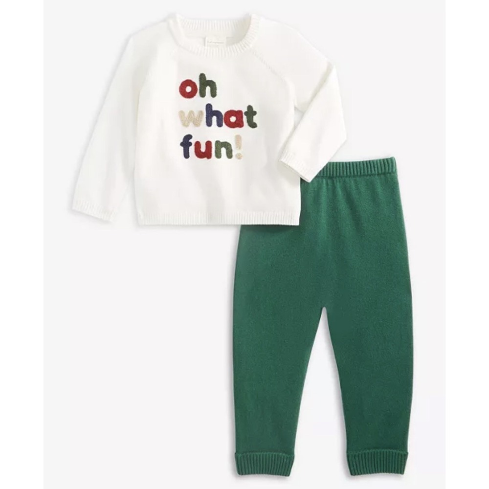 First Impressions Toddler Christmas Holiday 2-PC Sweater Pants Outfit 24M, NWT